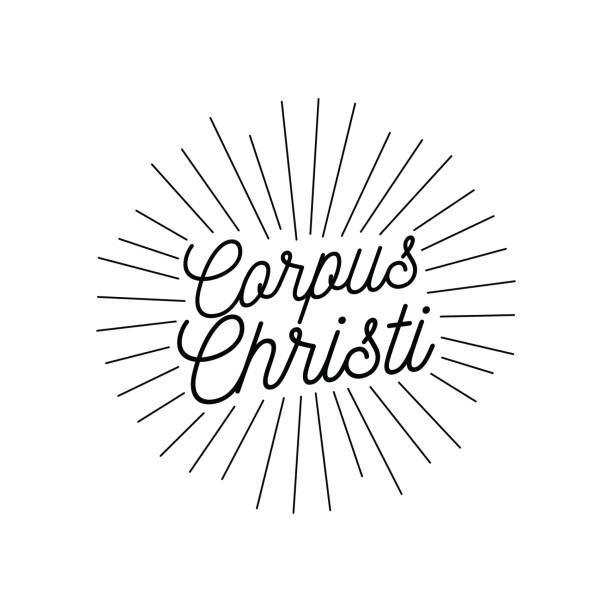 Corpus Christi lettering stock vector