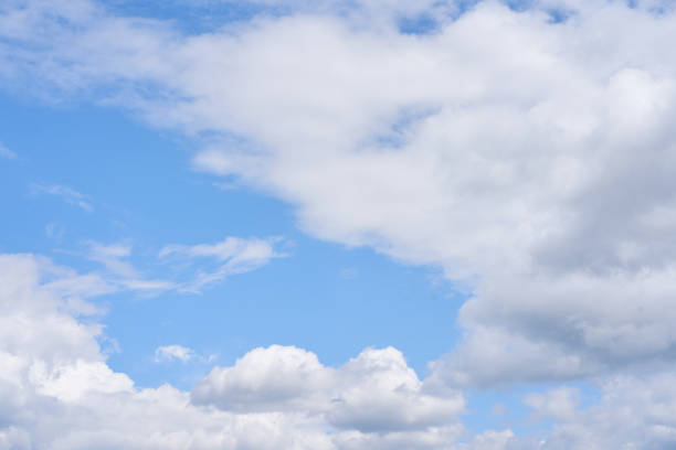 istock Blue cloud sky Puffy fluffy white clouds sky weather 1235267287