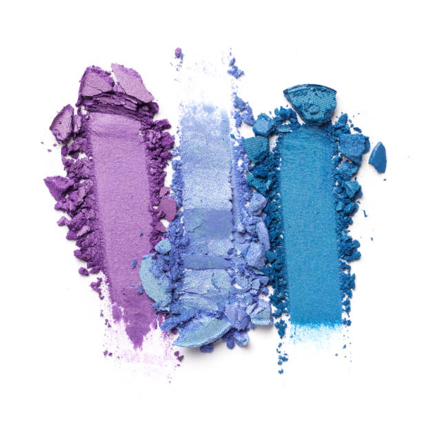 istock Broken shiny bright color eyeshadow as samples of cosmetic beauty products 1235298104