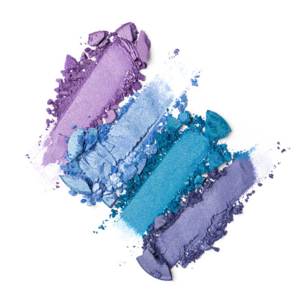 istock Broken shiny bright color eyeshadow as samples of cosmetic beauty products 1235298495