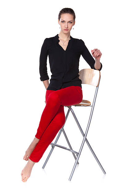 istock Businesswoman sitting on the stool 123534527