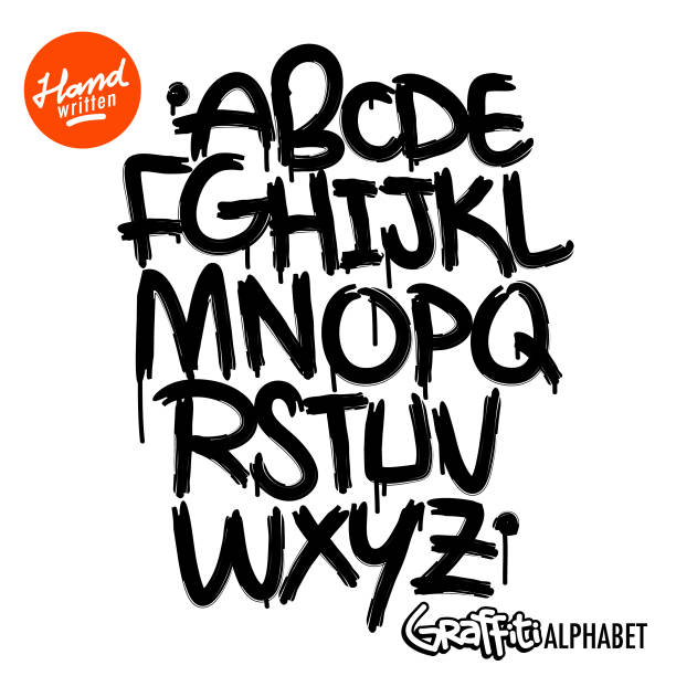 Mixed art urban style fonts, textures, names and more Totally hand drawing urban style graffiti patterns, fonts, icons and names art name plates stock illustrations