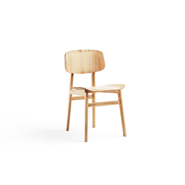 Wooden chair beyaz arka fon üzerinde ahşap sandalye chair stock pictures, royalty-free photos & images