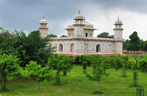 Tomb of Itimad-ud-Daulah in Agra, Uttar Pradesh, India. This Tomb is often regarded as a draft of the Taj Mahal.