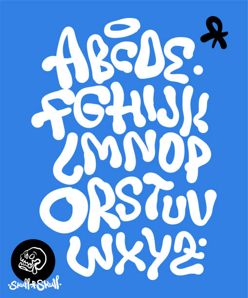 Mixed art urban style fonts, textures, names and more Totally hand drawing urban style graffiti patterns, fonts, icons and names art name plates stock illustrations