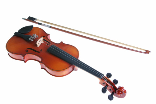 Isolated musical instrument - violin.