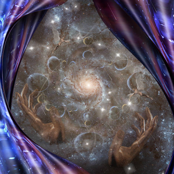 istock Angels and hands of creator 1235463563
