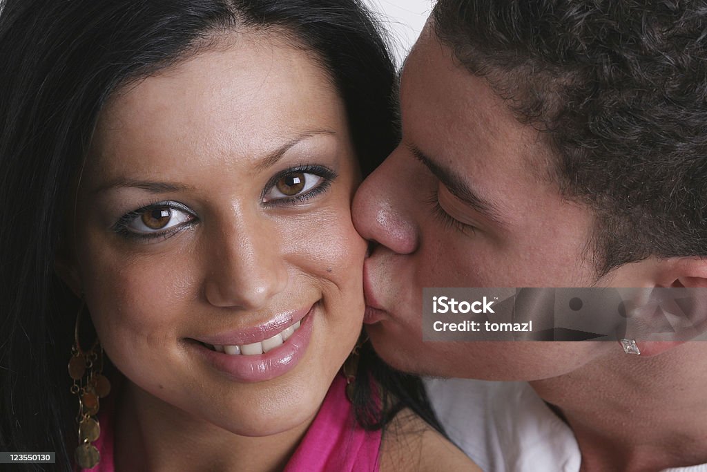 Un bacio!!! - Foto stock royalty-free di Adolescente