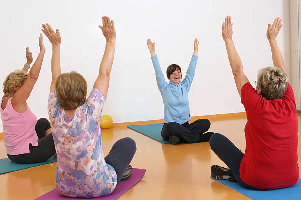 istock Senior people in the gym 123550344