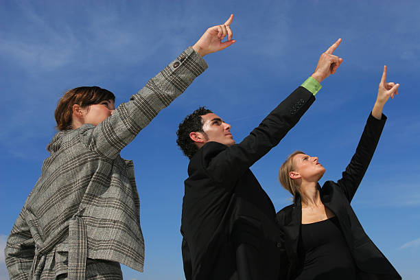 Business people showing up