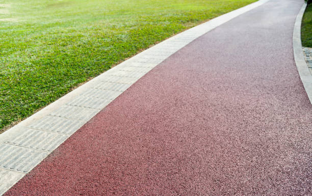 istock Footpath for people and blindness in the park 1235549203