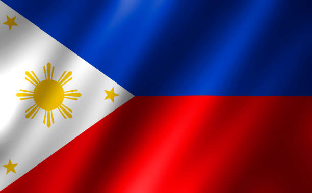 istock 3D rendering of the waving flag Philippines 1235553343