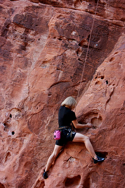 istock Woman Rock Climber 123558618