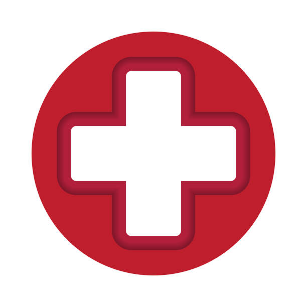 znak medyczny pierwszej pomocy w nagłych wypadkach dla aplikacji i stron internetowych - switzerland flag computer graphic digitally generated image stock illustrations
