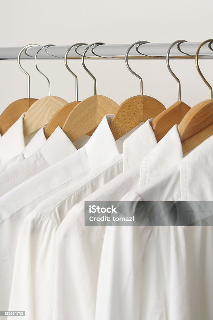 Gruppe von weißen Hemden - Lizenzfrei Weiß Stock-Foto