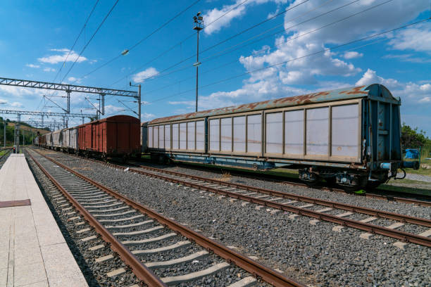 istock Freight Trains and Railways - Cargo transportation 1235655240