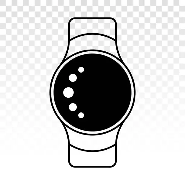 Vector illustration of smartwatch / smart watch flat icon for apps or websites