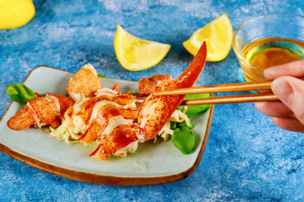 istock Expensive seafood lobster on table in buffet 1235696687