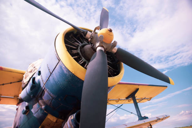 istock Agricultural plane is standing on a field 1235723255