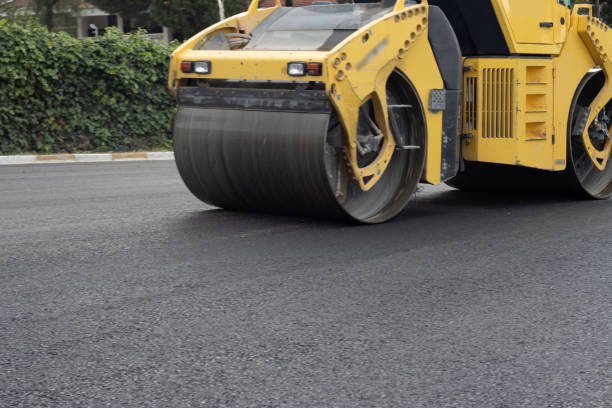istock New asphalt road. Road asphalt works. Construction works. 1235839796