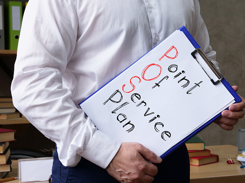 Point-of-Service Plan POS is shown on the conceptual business photo
