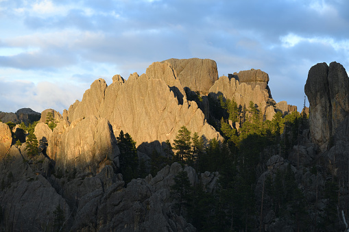 Outstanding, granite rock formation in the Black Hills of South Dakota, USA.