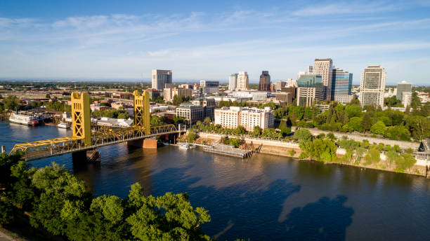 istock Sacramento Tower Bridge and Sacramento Capitol Mall 1236092773