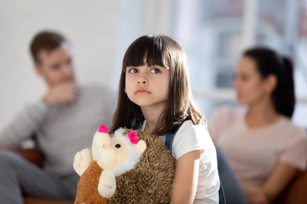 istock Upset small girl feel lonely suffer from family problems 1236117145