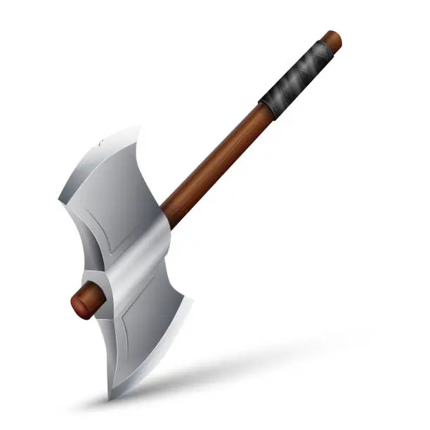 Vector illustration of Stainless steel axe
