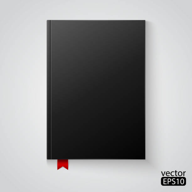 black blank book black blank book black notebook stock illustrations