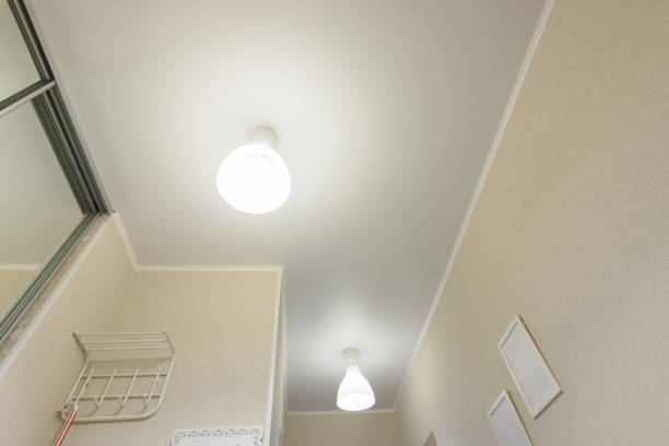 istock Stretch ceiling in the hallway in the apartment 1236223522