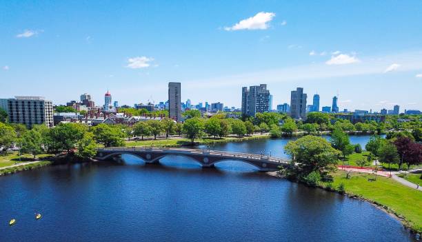 Weeks Bridge Weeks Bridge of Harvard University massachusetts stock pictures, royalty-free photos & images