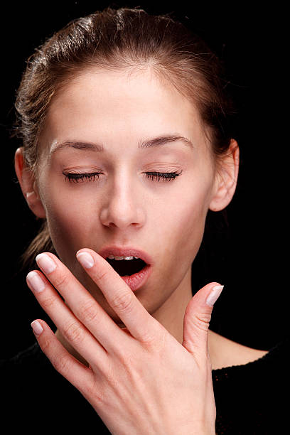istock Young woman  yawning 123637952