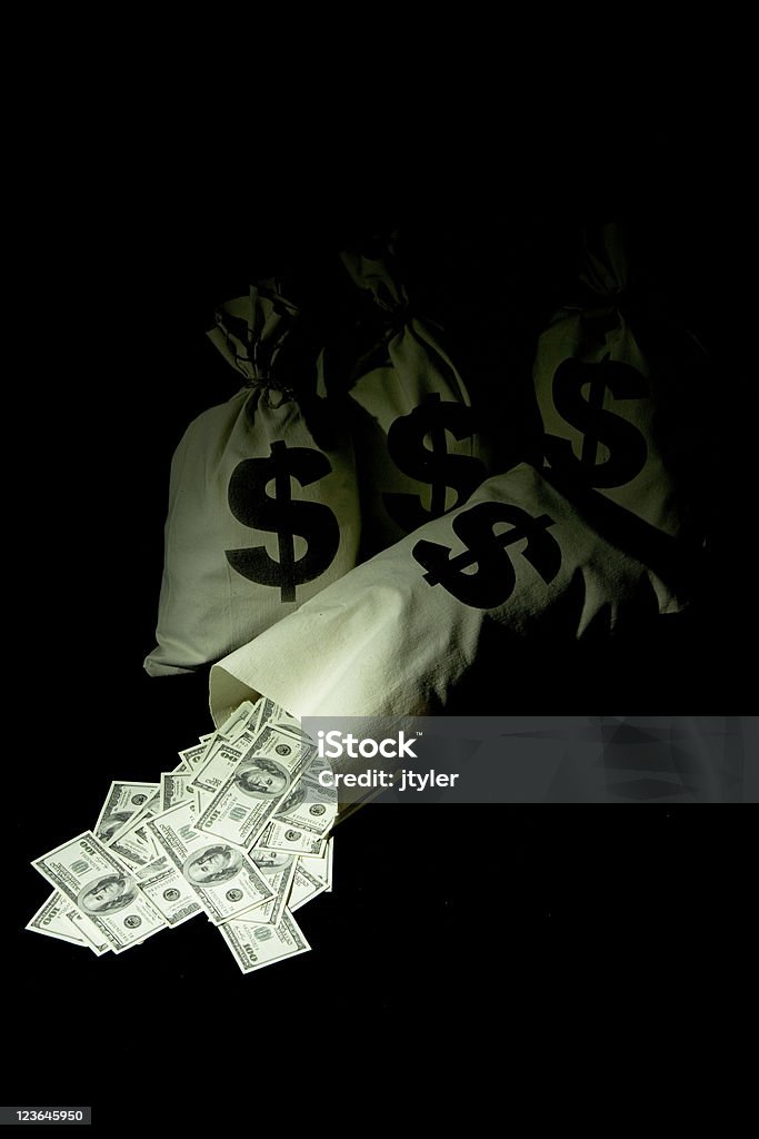 Des sacs d'argent - Photo de Billet de banque libre de droits