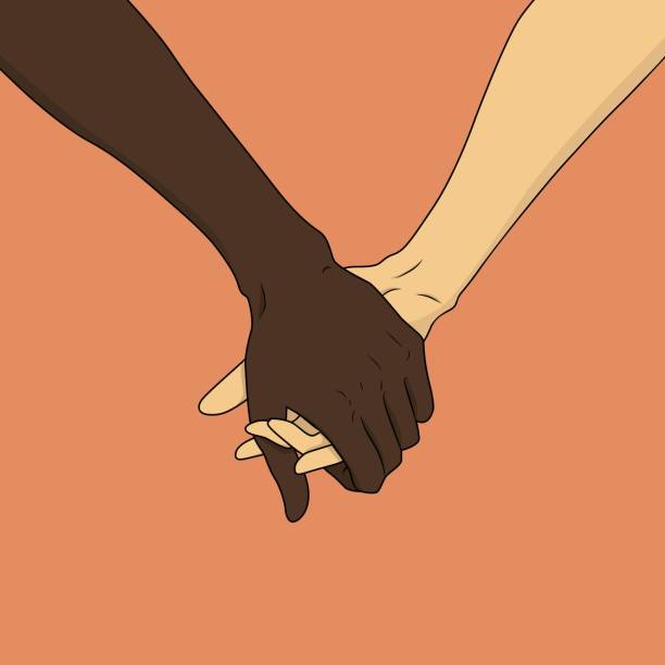 illustrations, cliparts, dessins animés et icônes de deux personnes retenant la main - holding hands human hand holding multi ethnic group