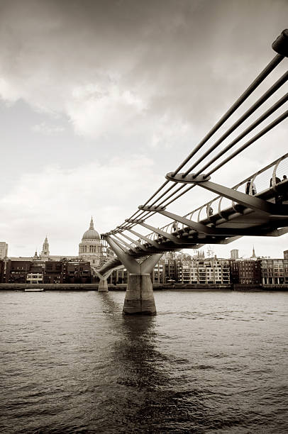 istock St. Paul's Cathedral and Millennium Bridge 123661253
