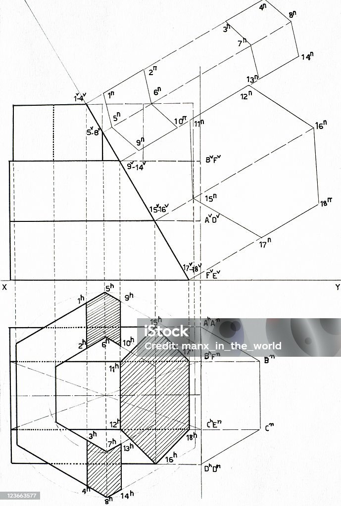 Dessin technique - Photo de Dessin libre de droits