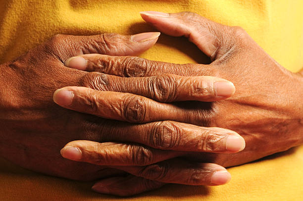 istock African American Interlocked Senior  Fingers 123664332
