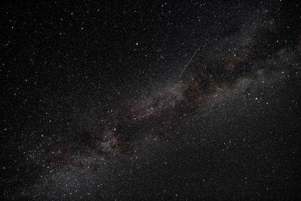 The Milky Way and meteor in Ozegahara Marshland