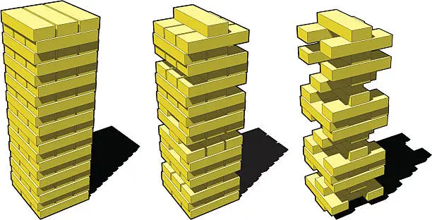 Vector illustration of Tower of blocks