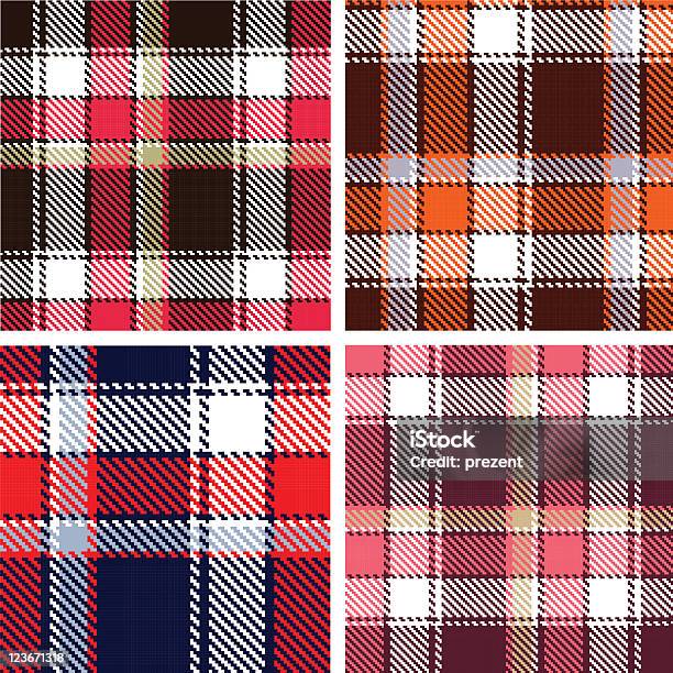 Textured Tartan Plaid Stock Illustration - Download Image Now - Backgrounds, Blue, Brown