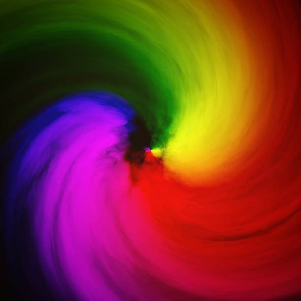 istock 3D illustration of a rainbow colored vortex 1236726593