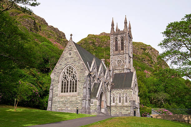 Gothic church in Connemara mountains - Ireland 