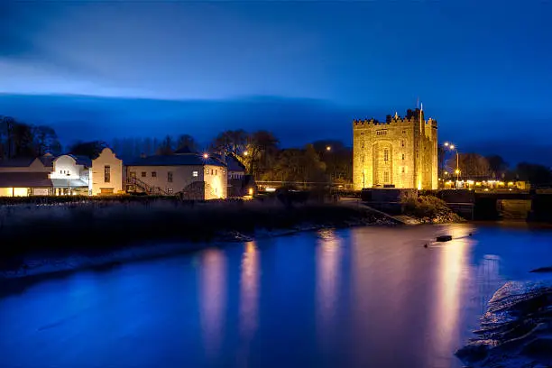 Photo of Bunratty castle at night - HDR