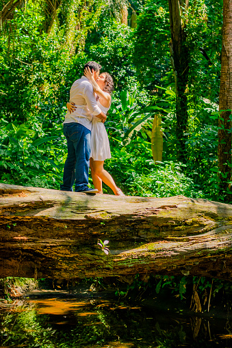 Couple in the middle of nature