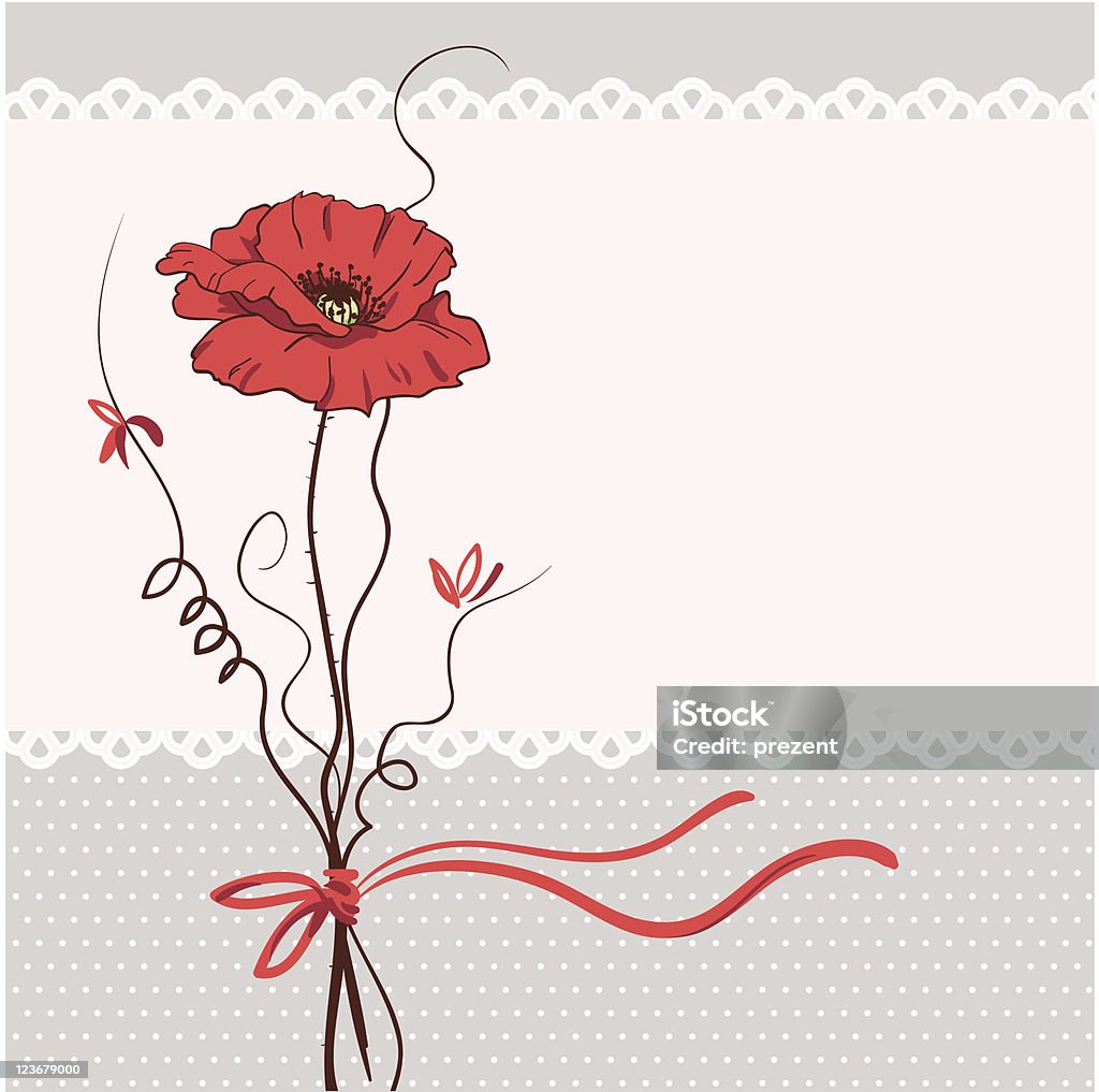 red poppy Beauty stock vector