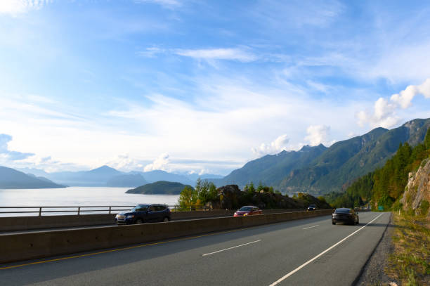 istock Traffic along a scenic highway 1236812786