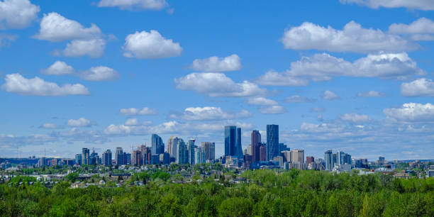 istock Downtown Calgary Skyline panorama showing downtown core - banner 1236827777