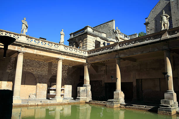 римские бани в ванной - roman baths стоковые фото и изображения