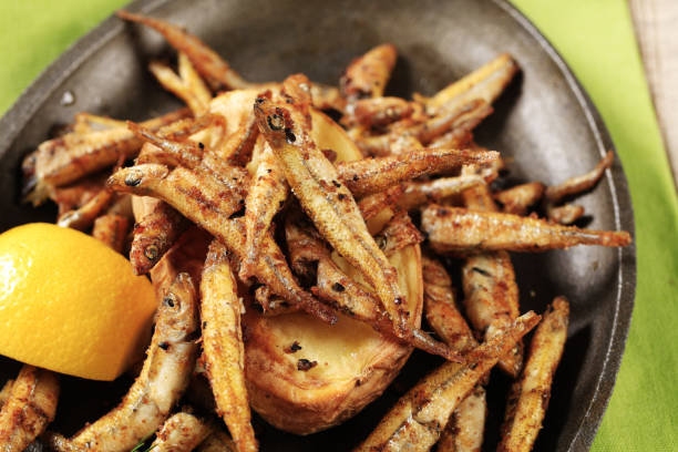 istock Fried anchovies 123684661